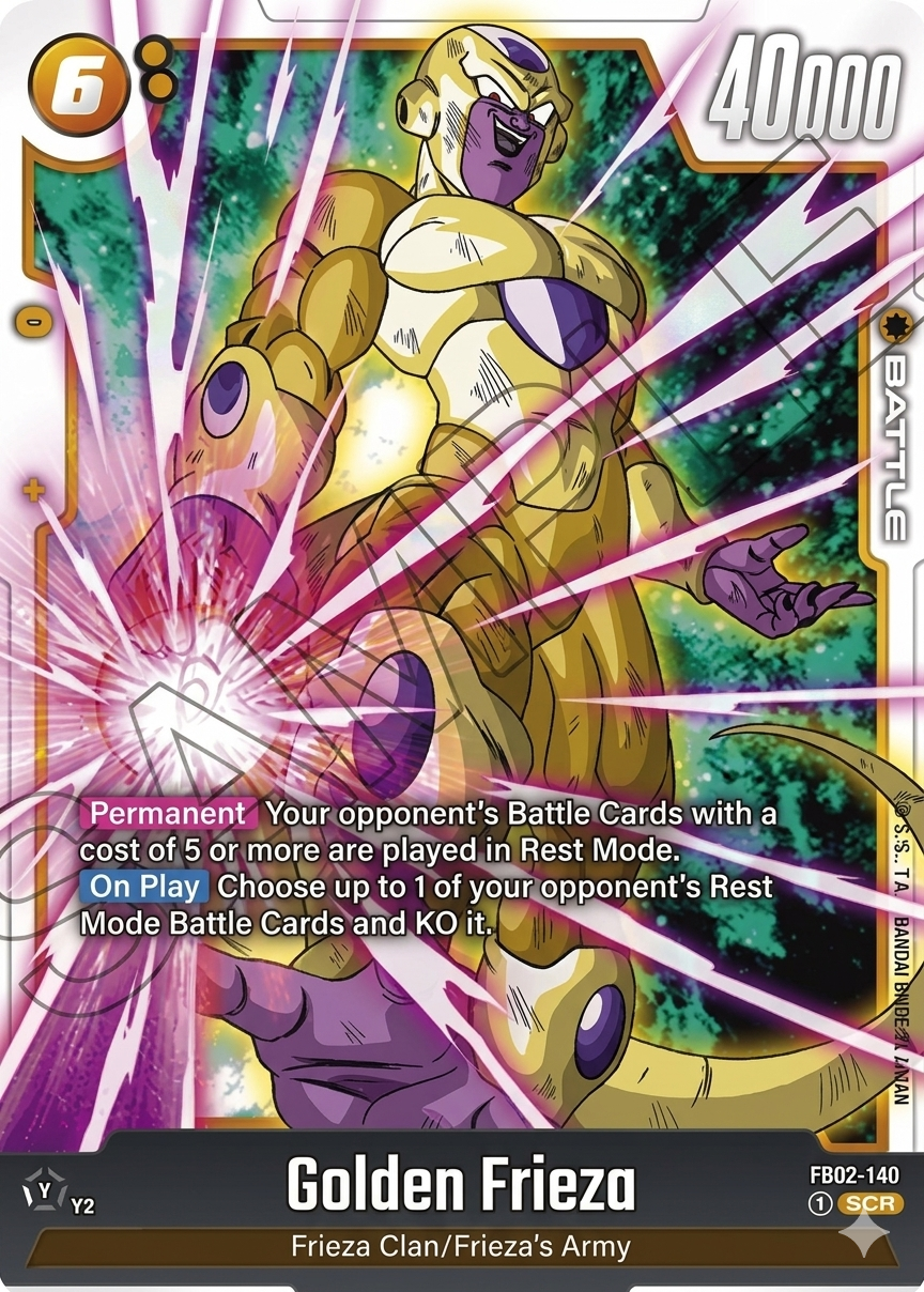 Golden Frieza FB02-140 "Secret Rare" "SCR"