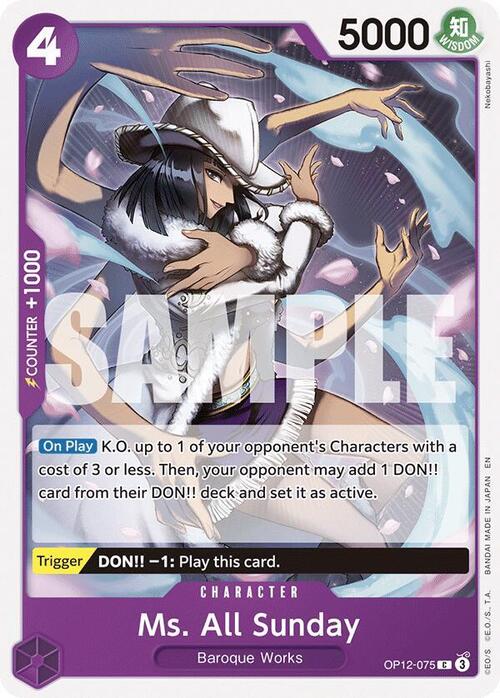 Ms.All Sunday (OP12-075) - Legacy of the Master (C) [OP12-073]