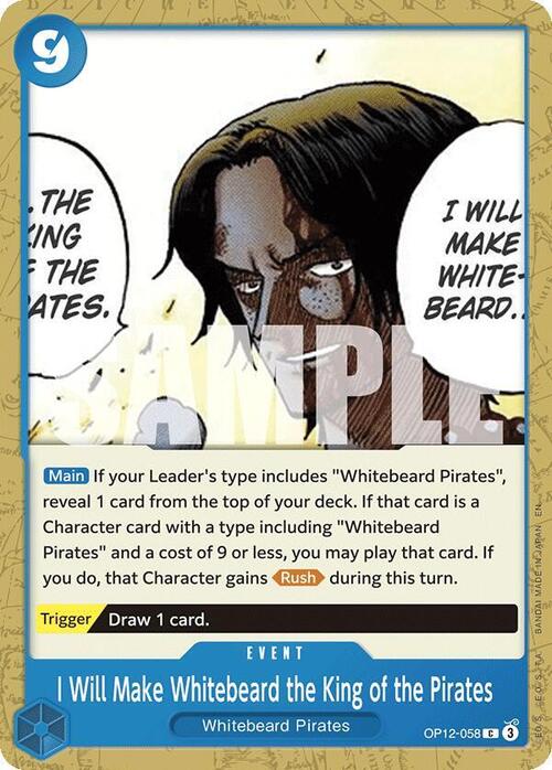 I Will Make Whitebeard the King of the Pirates (OP12-058) - Legacy of the Master (C) [OP12-058]