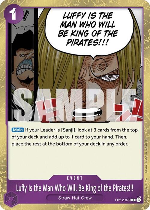 Luffy is the Man Who Will be King of Pirates!!! (OP12-079) - Legacy of the Master (R) [OP12-079]