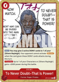 To Never Doubt--That Is Power (OP12-016) - Legacy of the Master (C) [OP12-016]