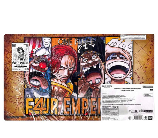 BANDAI One Piece Card Game Official Playmat Limited Edition Vol.2 + DASH PACK 2025 GIFT