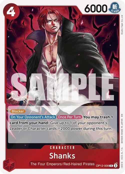 Shanks (OP12-008) - Legacy of the Master (Rare) [OP12-008]
