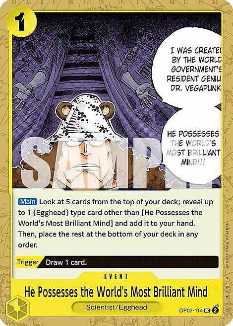 He Possesses the World's Most Brillant Mind (OP07-114) - 500 Years into the Future (UC) [OP07-114]