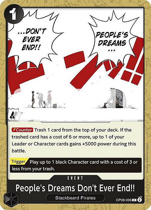 People's Dreams Don't Ever End (OP08-096) -Two Legends(C) [OP08-096]