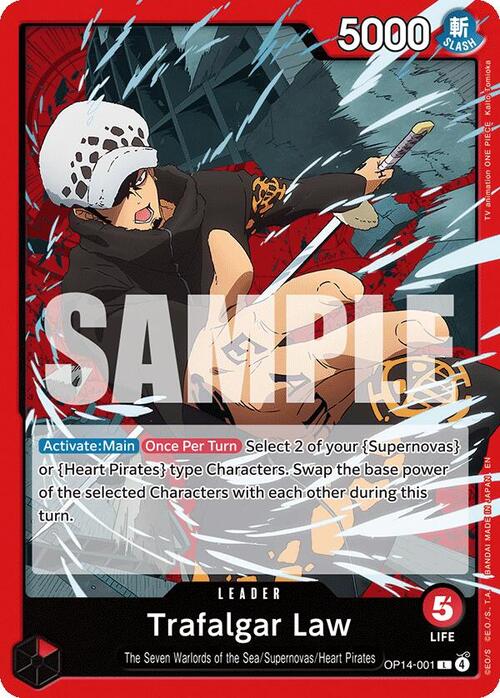 Trafalgar Law OP-The Azure Sea's Seven (OP14-001) (L)