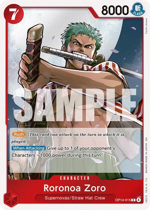 Roronoa Zoro OP-The Azure Sea's Seven (OP14-015) (R)