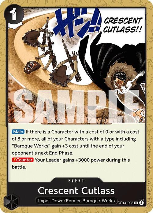 Crescent Cutlass-OP14-098(C) The Azure Sea's Seven