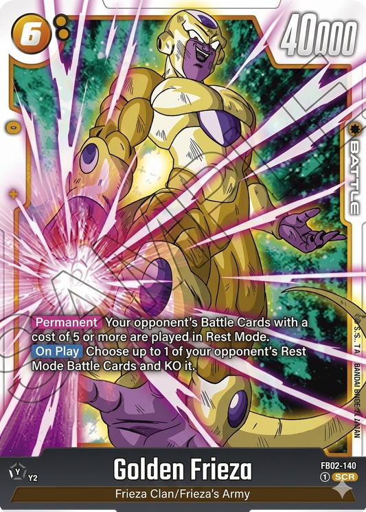 Golden Frieza FB02-140 "Secret Rare" "SCR"