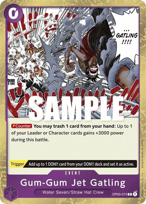 Gum-Gum Jet Gatling (OP03-072) - Pillars of Strength (R) [OP03-072]
